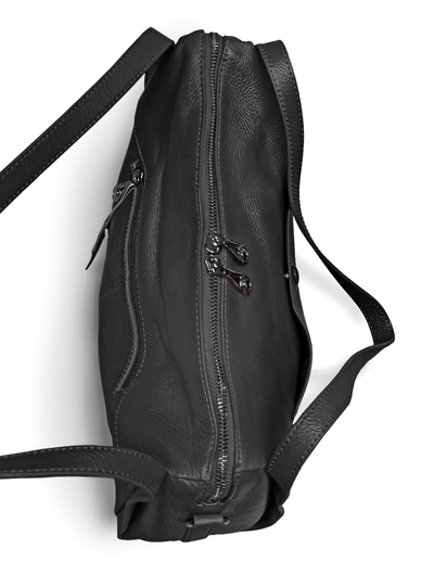 (АРТИКУЛ: 10035) СУМКА ЖЕНСКАЯ СРЕДНЕГО РАЗМЕРА, НАТУРАЛЬНАЯ КОЖА, ЧЕРНАЯ, РУЧКИ И РЕМЕНЬ ЧЕРЕЗ ПЛЕЧО