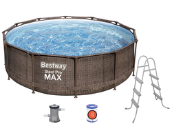 Каркасный бассейн Bestway Steel Pro Max 366х100 см (56709) (ротанг)