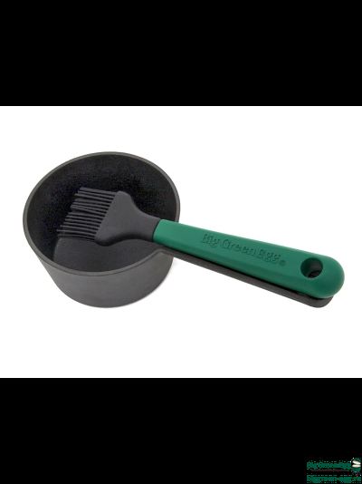 Сотейник чугунный с силиконовой кисточкой Big Green Egg
