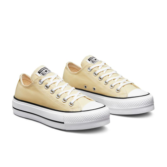 Кеды Converse All Star Lift бежевые низкие на платформе