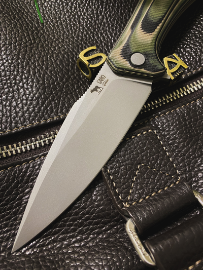 Складной нож Грач сталь D2, рукоять G10, цвет тайга