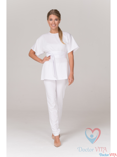 БЛУЗА МЕДИЦИНСКАЯ DR.SUPER &quot;Flora&quot; БЕЛАЯ