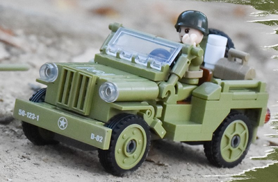 Слубан Военный конструктор Джип с пушкой