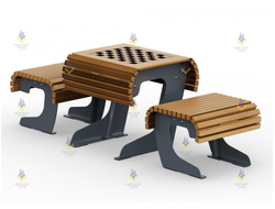 1542 Столик со скамьями для настольных игр