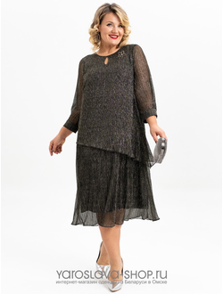 Модель:4110.Женское нарядное платье в сером цвете