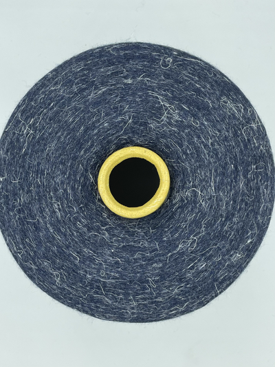 Zegna Baruffa Lane Borgosesia art. ATENASOFT  30% WS кашемир, 60% SETA шёлк, 10% LINO лён, Nm. 3/80 2666 м 100 гр. цв. тёмно-синий седой