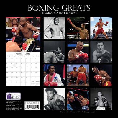 Boxing Greats Official Календарь 2018 ИНОСТРАННЫЕ ПЕРЕКИДНЫЕ КАЛЕНДАРИ 2018, INTPRESSSHOP