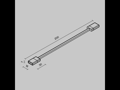 Гибкий коннектор для токоведущей ленты Exility IP черный, O-TR002-SC, Maytoni