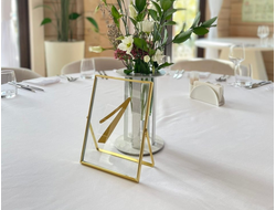 Номер на стол "Стекло в золотой рамке"