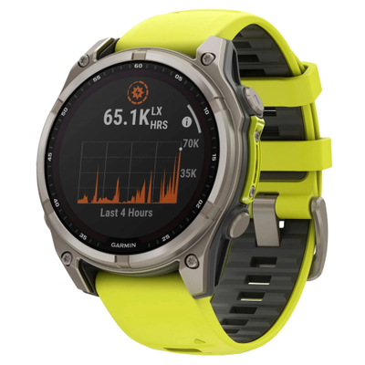 Часы Garmin Fenix 8 —47mm Solar Sapphire Titanium Amp Yellow / Graphite