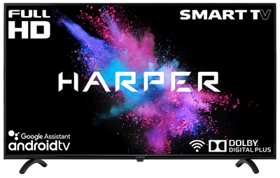 Телевизор Harper 40F720TS, 40" Full HD  Smart TV  Черный