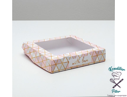 Коробка складная «Геометрия», 20 × 20 × 4 см