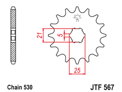 Звезда ведущая JT JTF567.17 (JTF567-17) (F567-17)