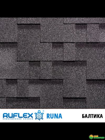 Гибкая черепица Ruflex Runa (Руфлекс Руна) цвет: Балтика