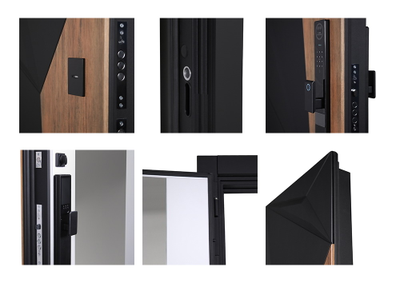 Стальная дверь   Макс 3D с зеркалом (биометрический замок Y12). Заказная модель.