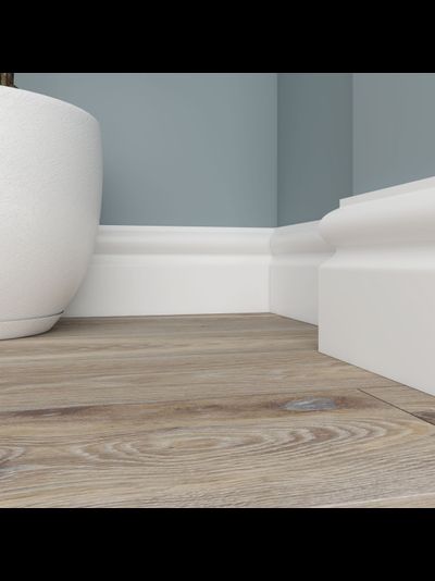 Плинтус Ultrawood BASE 018, ЛДФ-декор, влагостойкий, ударопрочный, 2м, под покраску.