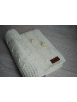 Плед вязаный "Косы"