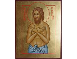 Андрей Тотемский, Святой блаженный. Рукописная икона.