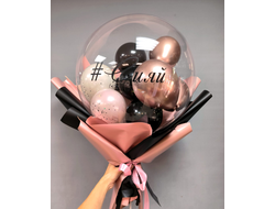 Шар бабблс в букете "Сияй"