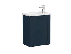 Модуль с квадратной раковиной, Vitra Root Classic, 45 см, с дверцей, матовый темно-синий, правосторонний, 68615