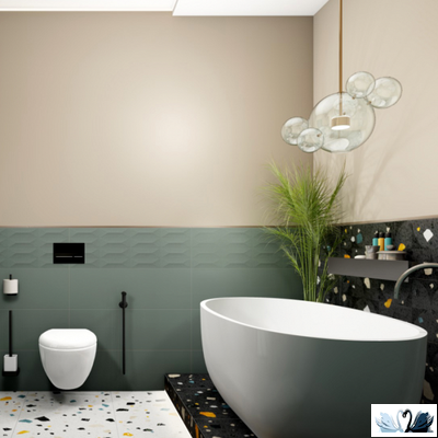 Керамогранит Creto Cray dark geometry 30 х 60 см