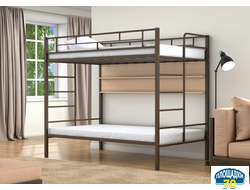 Двухъярусная кровать Валенсия 120 Твист Коричневый полка дуб молочный