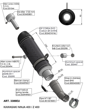 Глушитель LEOVINCE GP Corsa Evo 3389EU