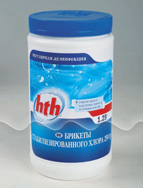 hth Медленный стабилизированный хлор в таблетках 200 г 5 кг