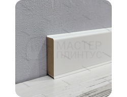 Напольный плинтус с мягким краем Dollken Cubu Flex Life XL, высота 60 мм. толщина 16 мм. цвет белый