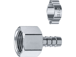 ЗУБР штуцер ?елочка?, 10 мм - 1/2?F, переходник с обжимным хомутом, Профессионал (64923-1/2-10)