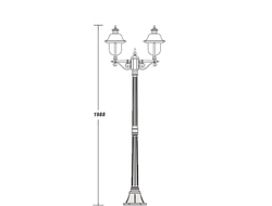 Садово-парковый светильник серии  Madrid  2 (199см)