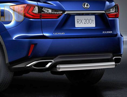 Защита заднего бампера 75х42 овал  Lexus RX 200t/350 (2015-…)