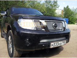Защита радиатора Nissan Pathfinder (NAVARA) 2012-2014 chrome верх