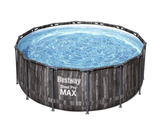 Каркасный бассейн Bestway Steel Pro Max 366х100 см (5614X) под дерево