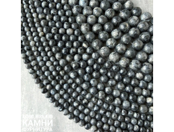 Ларвикит цельный, гладкие шары 8,3-8,6/10,4-10,6/11,8-12 мм, цена за нить 18 см