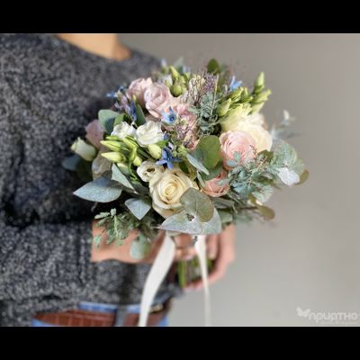 Букет невесты &amp; Бутоньерка № 1317