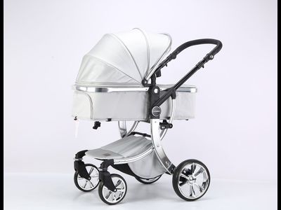 Детская коляска 2 в 1 Luxmom 608 Серебро Экокожа