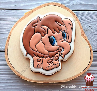 Трафарет+форма «Мамонтенок»