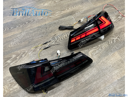 Стопы Lexus IS 05-12 черные с анимацией