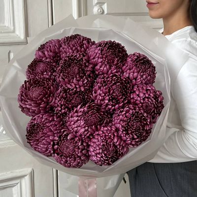 БУКЕТ ИЗ 15 ХРИЗАНТЕМ БИГУДИ