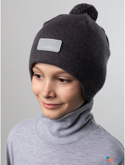 Шапка 24201-02 х/б подклад, графит 52-54