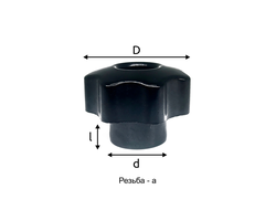 Барашек М10*50 со сквозной резьбой