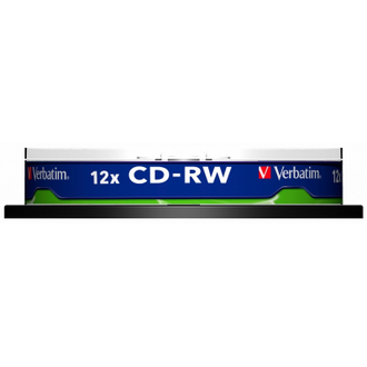 Носители информации CD-RW, 8x-12x, Verbatim Serl Scratch, Cake/10, 43480