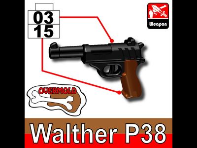 Пистолет Валтер П38 | Walther P38 (черный+коричневый)