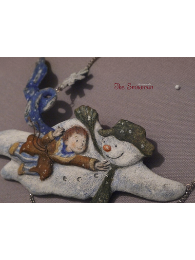 "The Snowman by Raymond Briggs". Волшебное зимнее колье в винтажном стиле