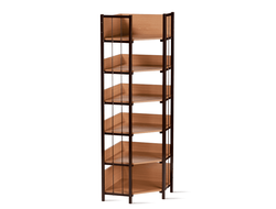 Шкаф-стеллаж угловой односторонний на металлокаркасе