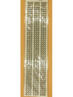 Стикеры для творчества,  полубусины металлизированные, 4 мм, цвет серебро