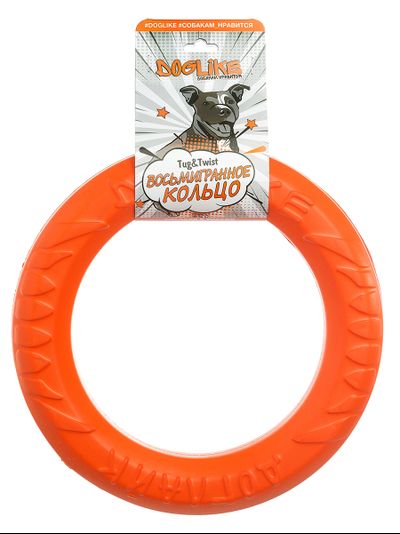 Снаряд Tug&amp;Twist Кольцо 8-мигранное Doglike среднее (оранжевый)