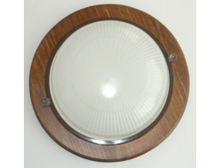 Светильник накладной Ecola 1xGX53 дерево Орех круг 220x84 матовый IP65 НБО-03-60-021 TP53R2ECA