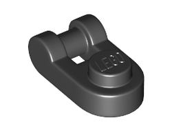 Plate, Round 1 x 1 with Bar Handle, Black (26047 / 6157554)